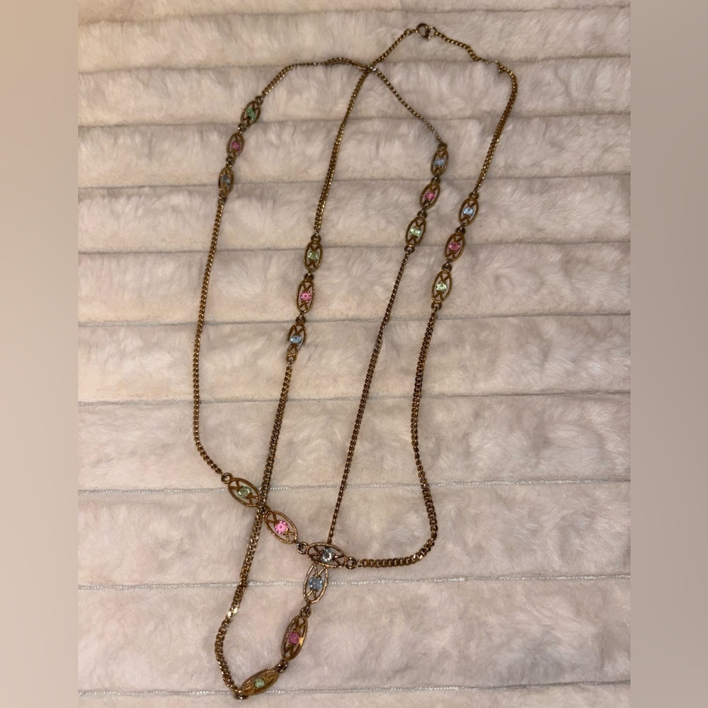 Multicolor Long Chain Necklace #318